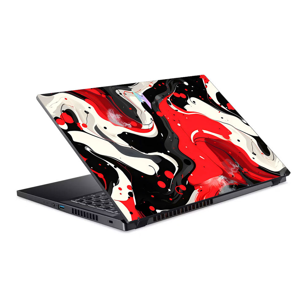 Red and White Paint Swirls Acer Nitro V ANV15 51 55CA Laptop Skin