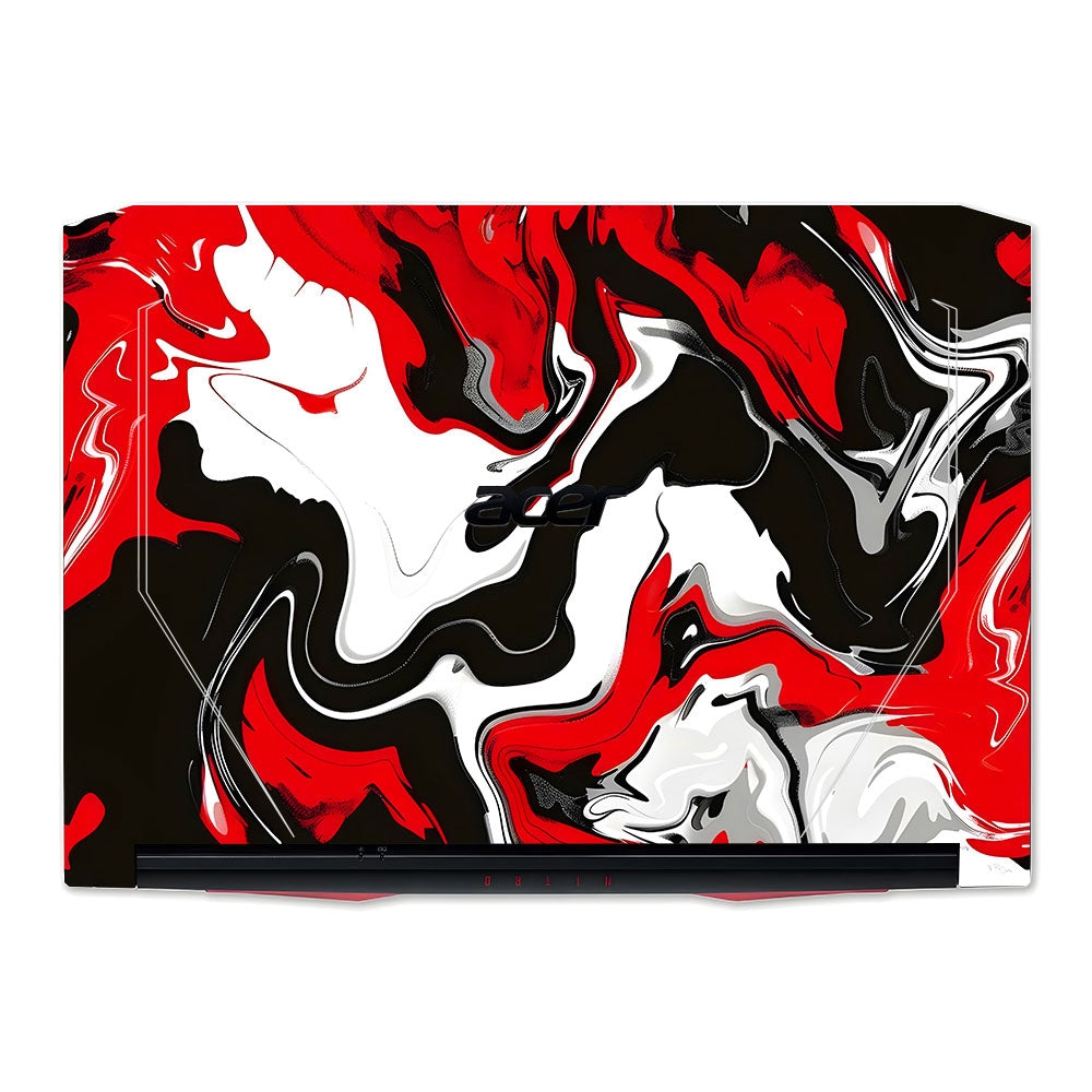 Red and White Marble Nitro 5 AN515 44, 56 Laptop Skin