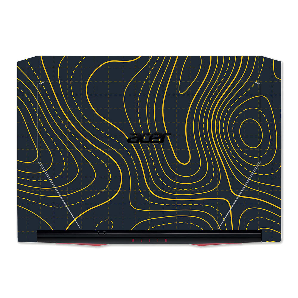 Yellow Contour Lines Nitro 5 AN515 44, 56 Laptop Skin