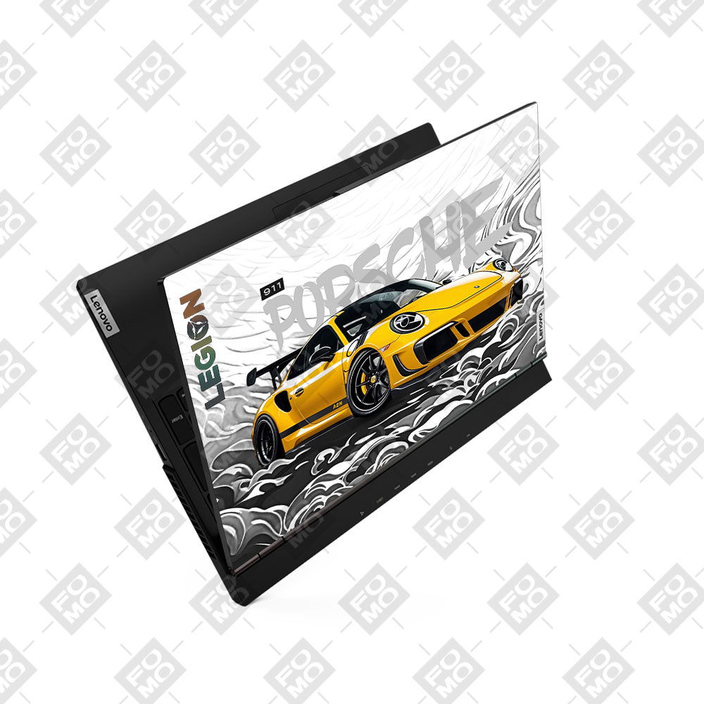 Porsche 911 Yellow Blaze Lenovo Legion 5 15ARH05 Laptop Skin