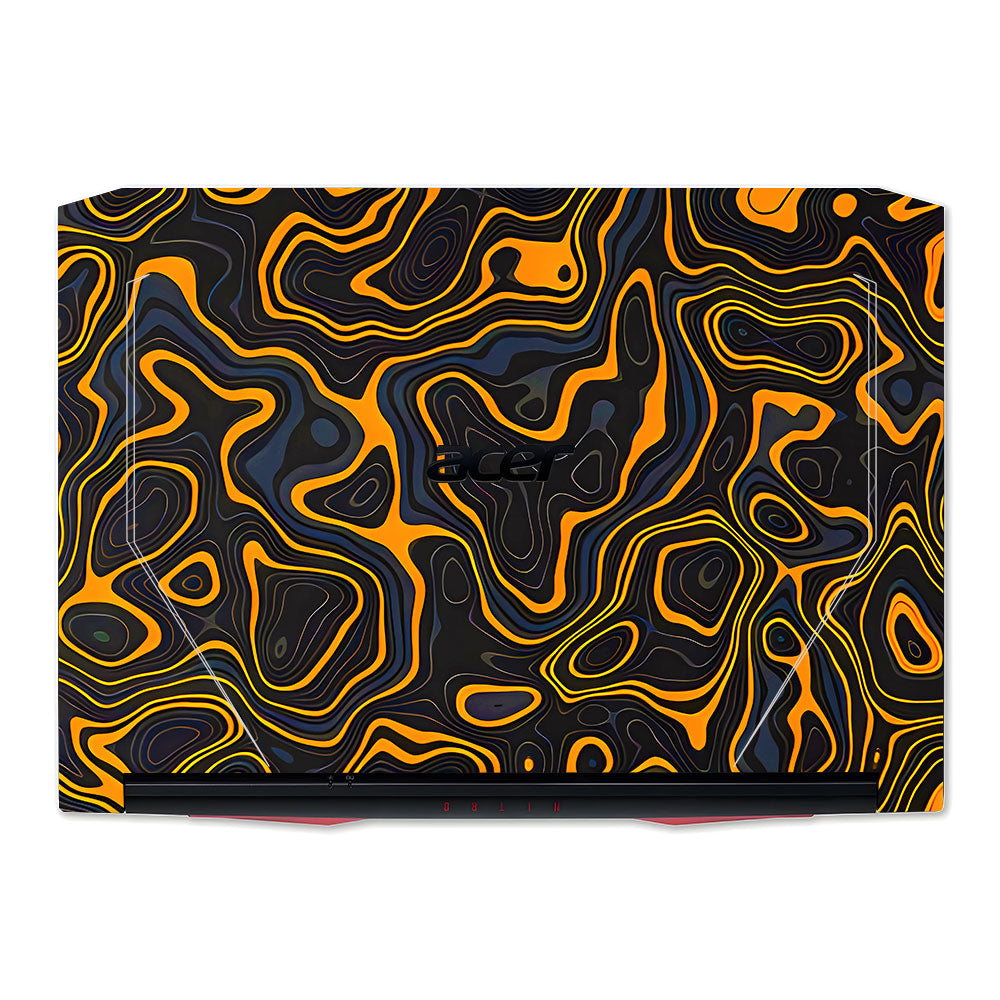 Amber Topographic Waves Acer Nitro 5 AN515 44, 56 Laptop Skin