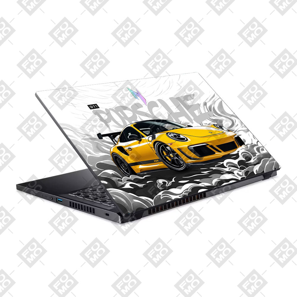 Porsche 911 Yellow Blaze Acer Nitro V ANV15 51 55CA Laptop Skin