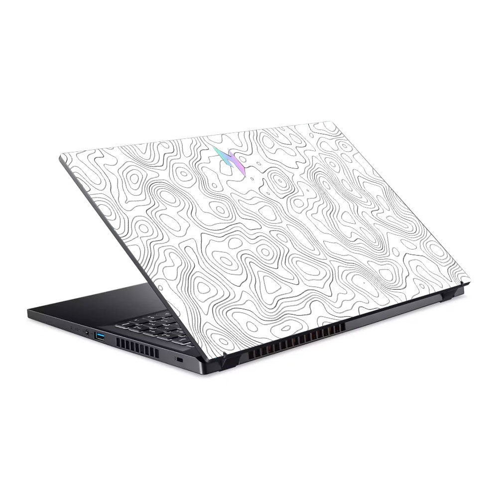 White Contour Design Acer Nitro V ANV15 51 55CA Laptop Skin