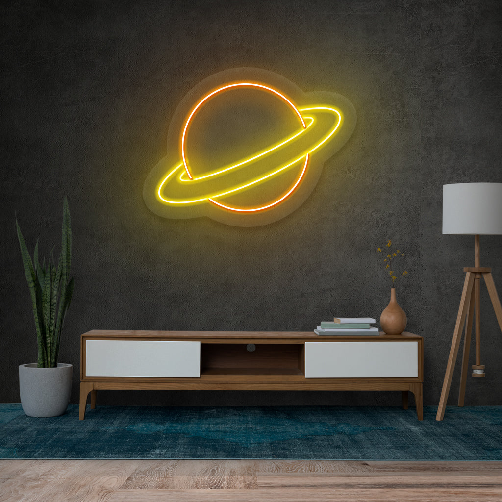 Saturn Planet Neon Sign