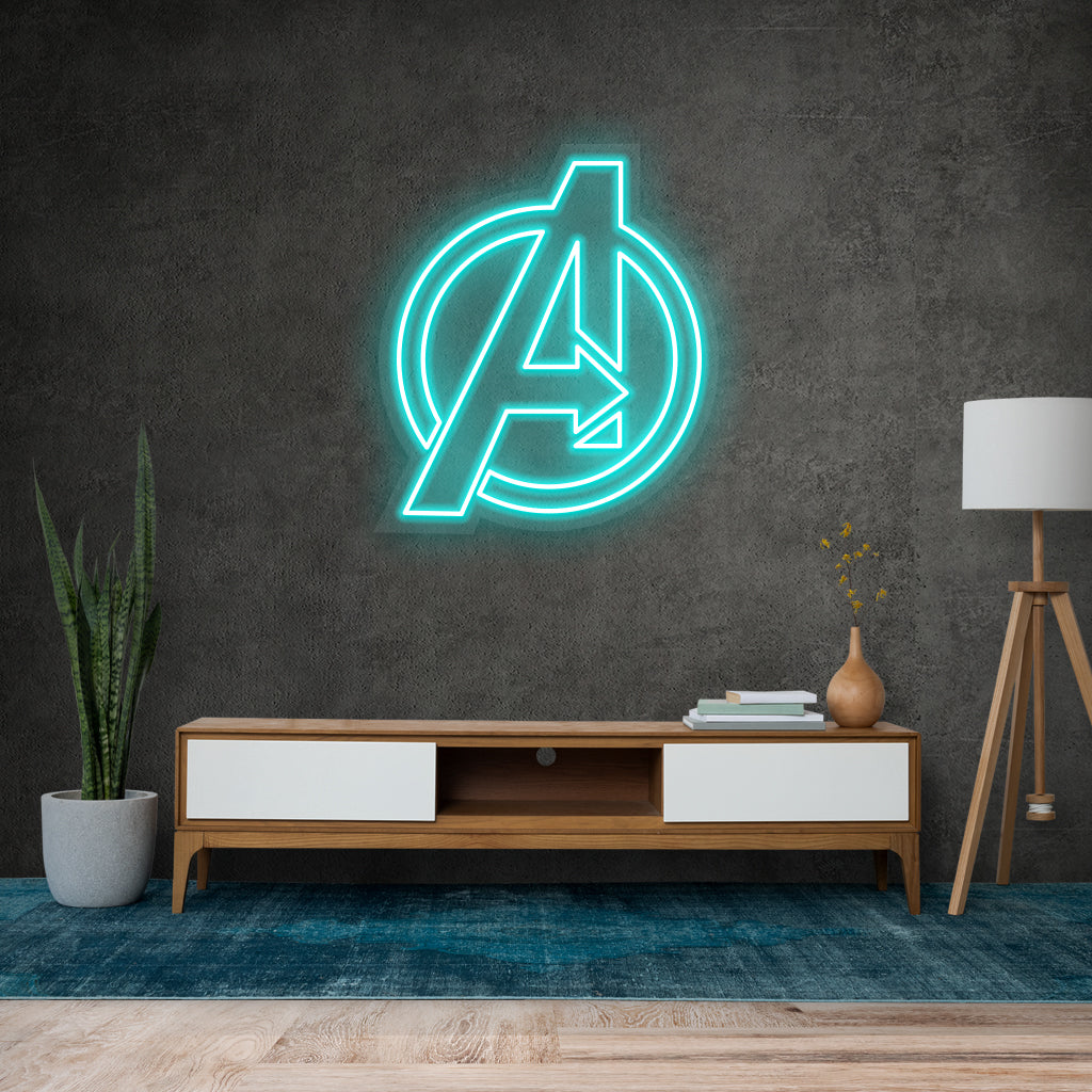Avengers Logo Neon Sign