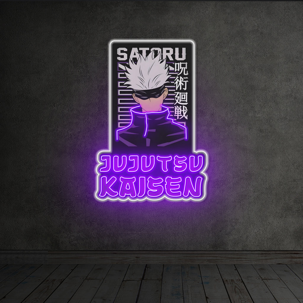 Fomo Store Neon with Print Anime Satoru from Jujutsu Kaisen