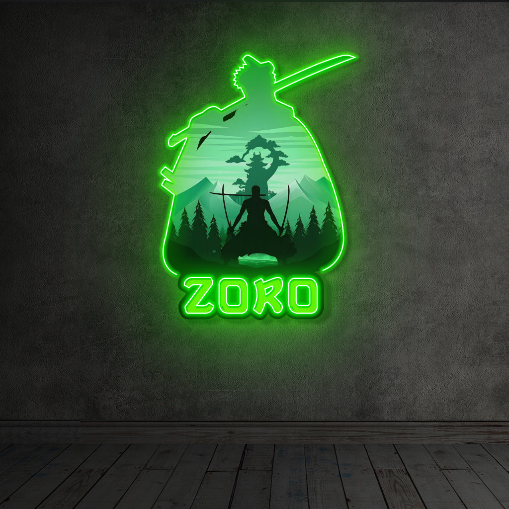 Fomo Store Neon with Print Anime Roronoa Zoro in Green