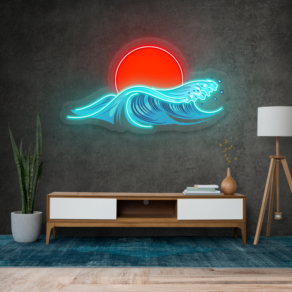 Fomo Store Neon with Print Miscellaneous Waves and Sunset