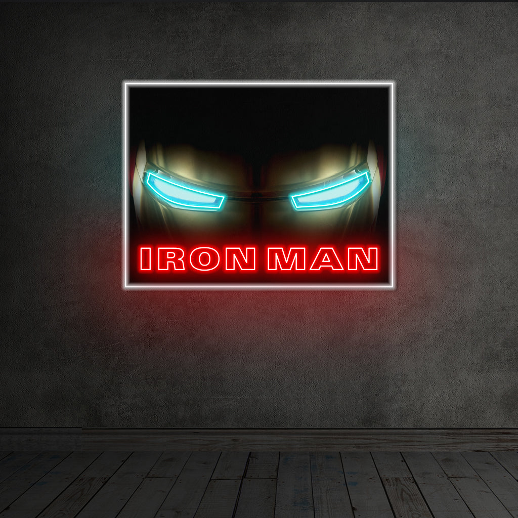 Fomo Store Neon with Print Movies Iron Man