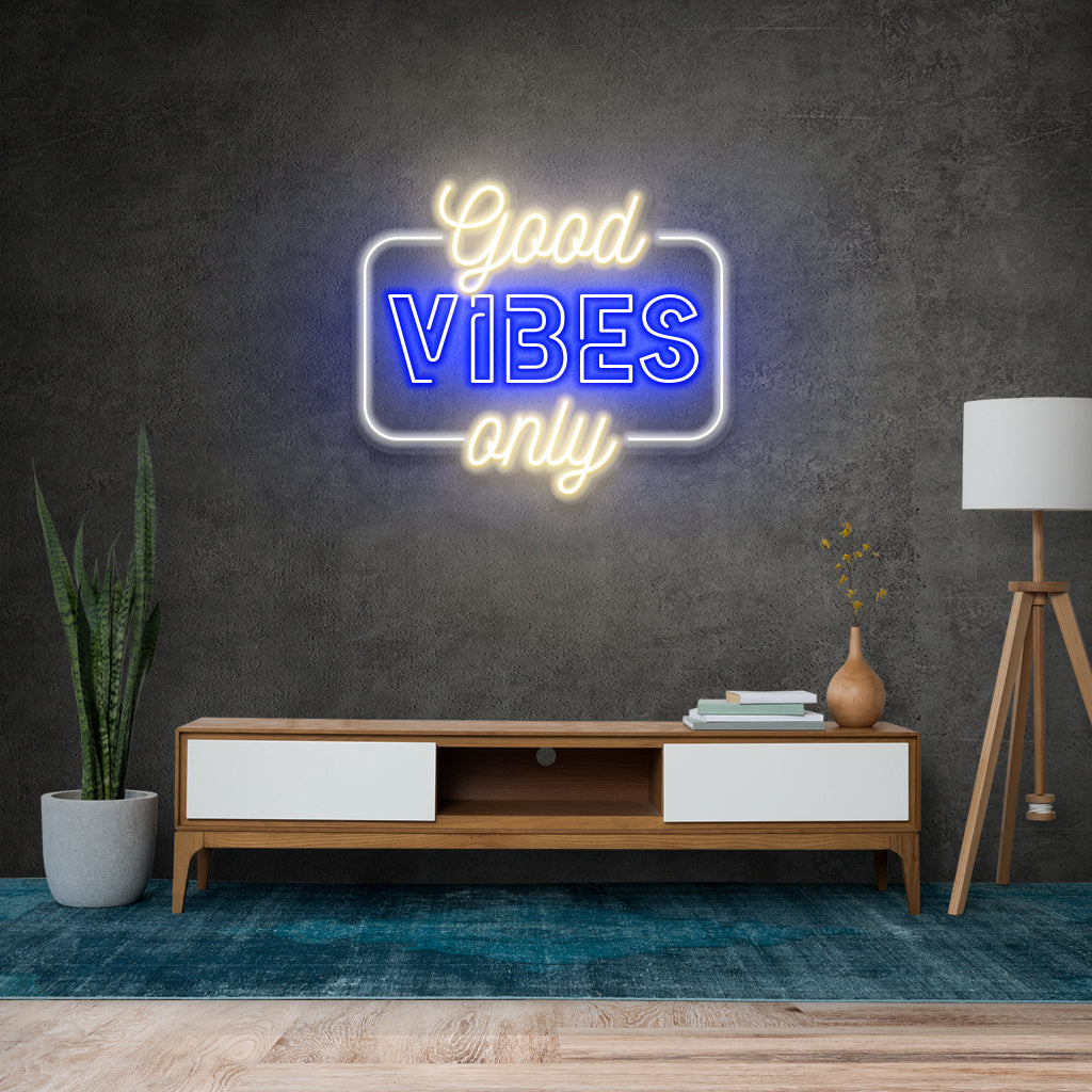 Fomo Store Neon Signs Quotes Good Vibes Only