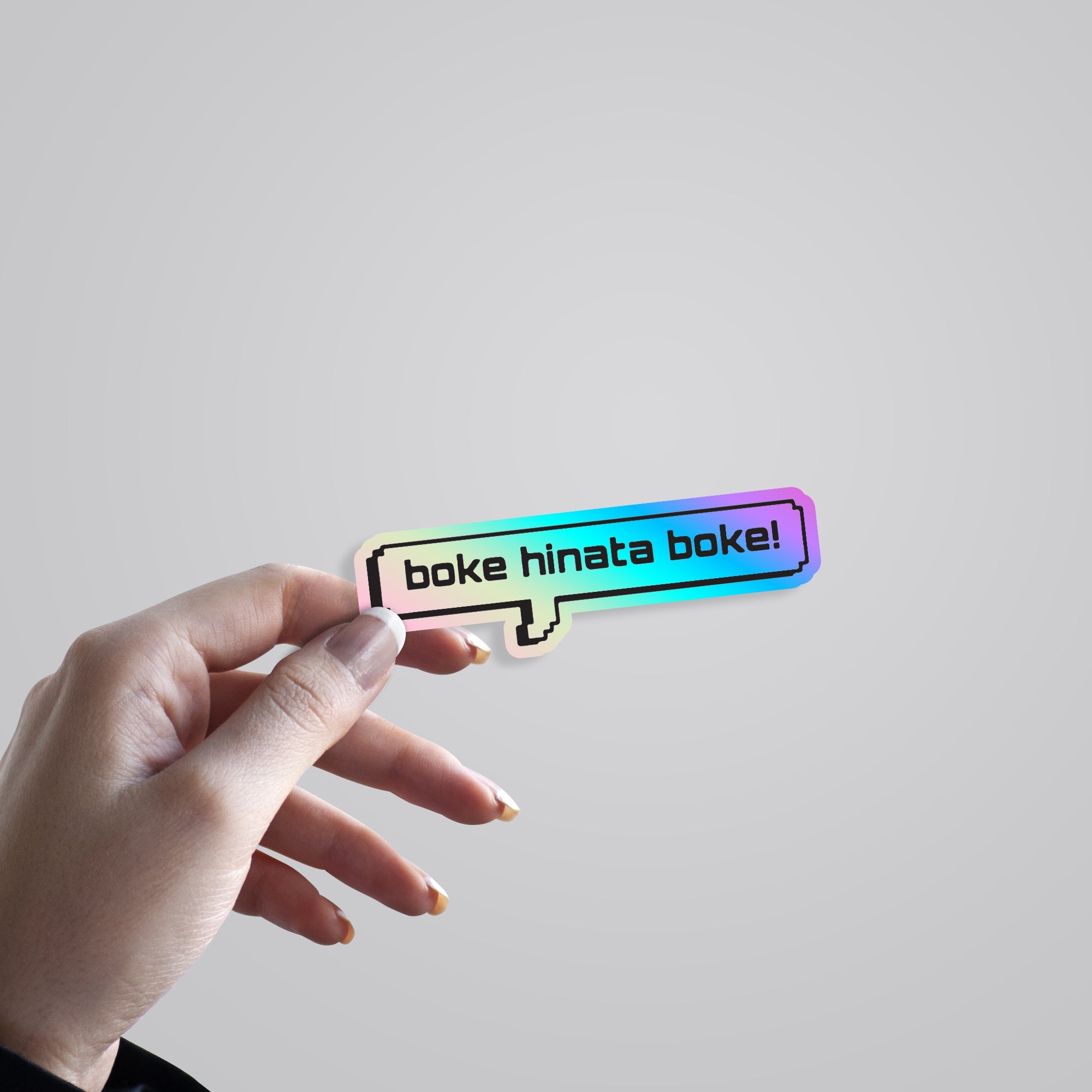 Boke Hinata Boke Holographic Stickers