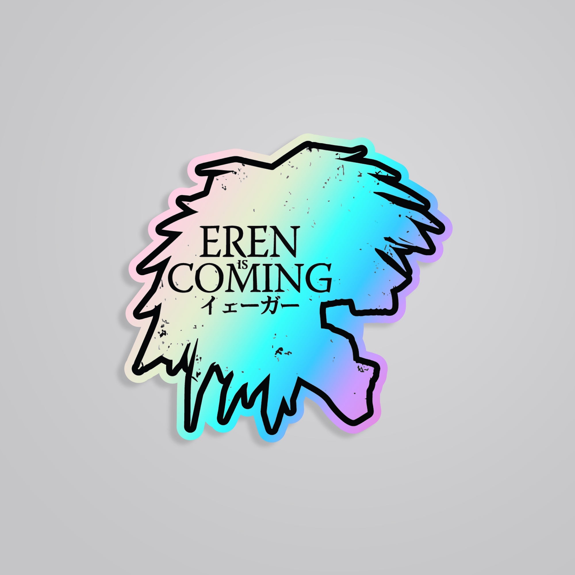 Fomo Store Holographic Stickers Anime Eren Is Coming