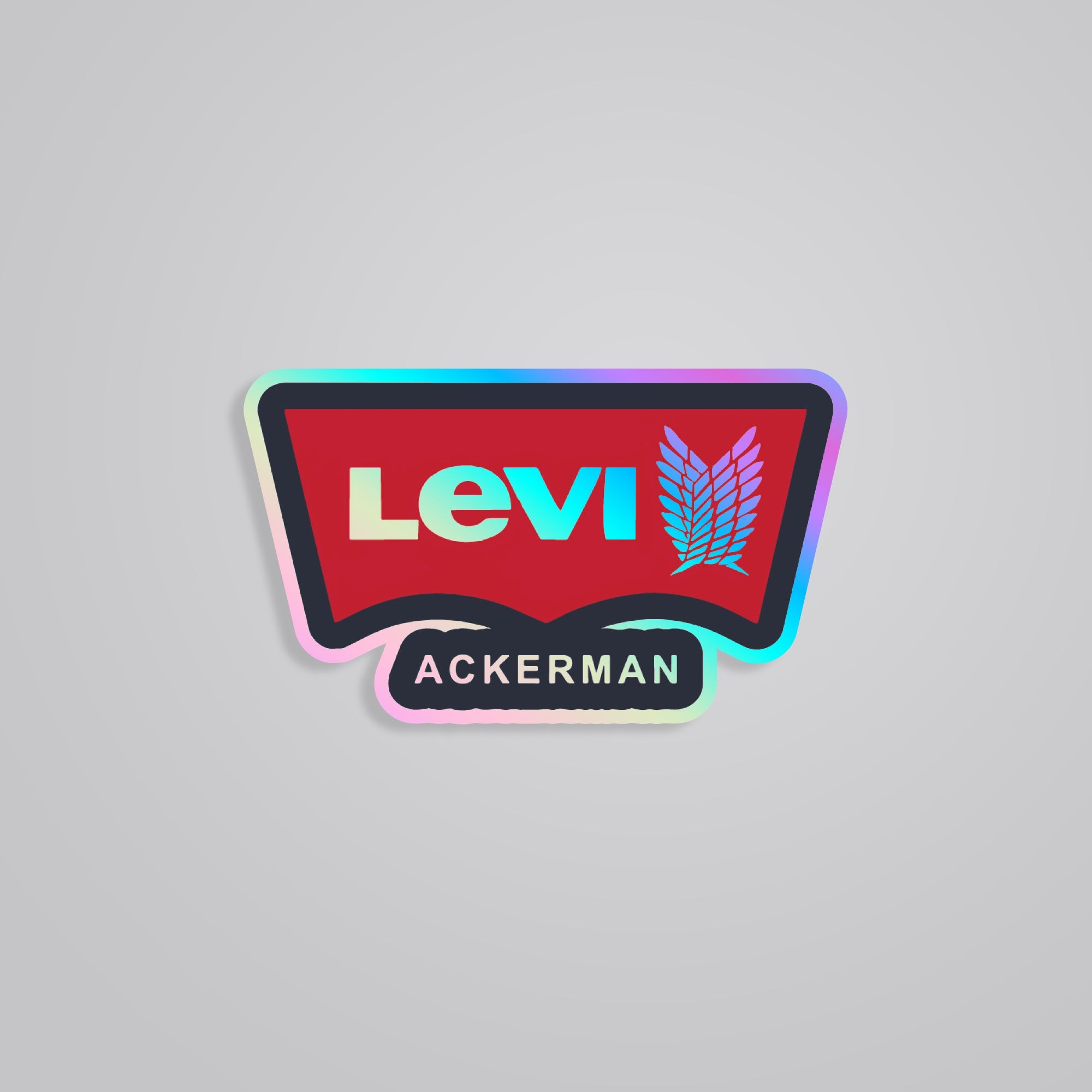 Fomo Store Holographic Stickers Anime Levi Ackerman