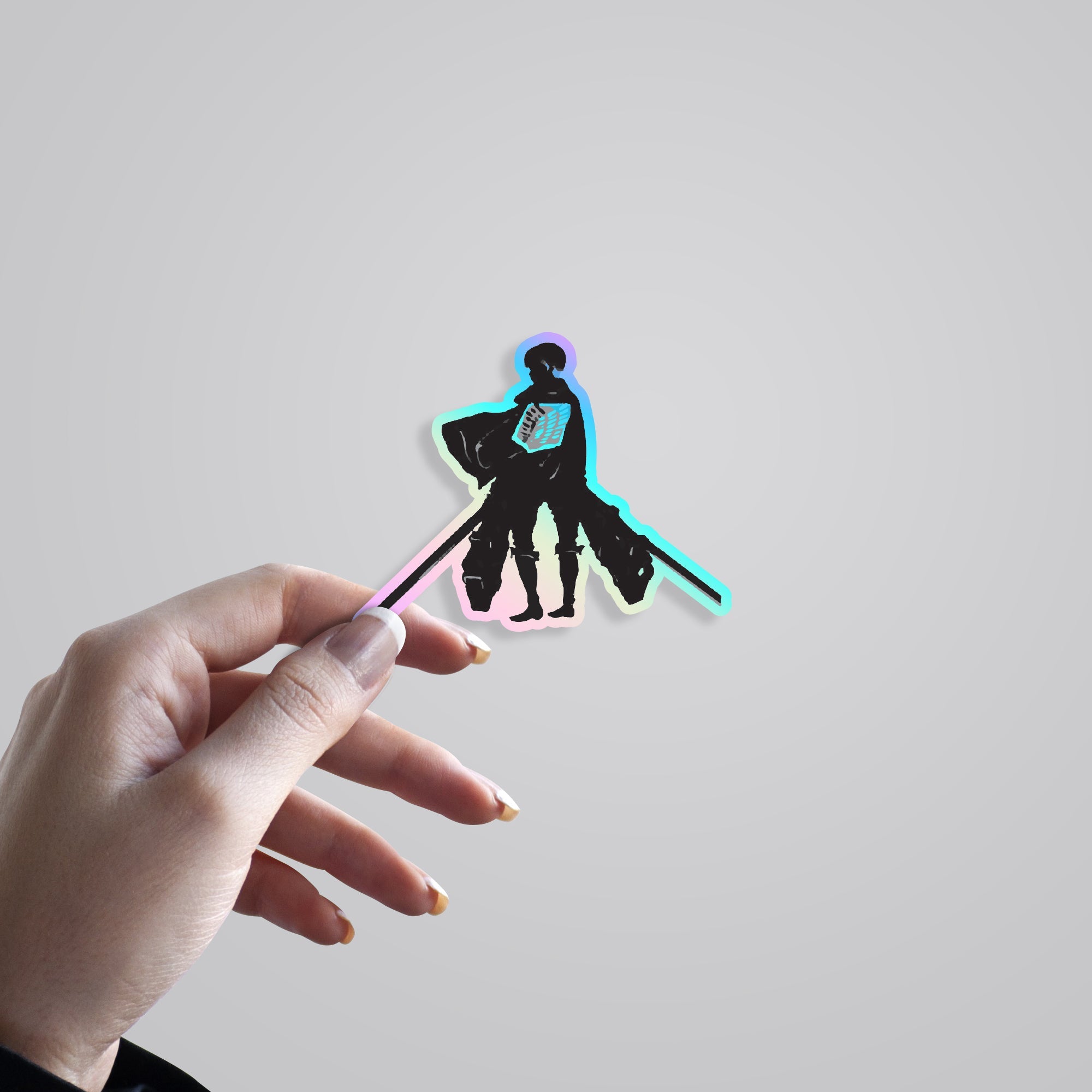 Levi Silhouette Holographic Stickers