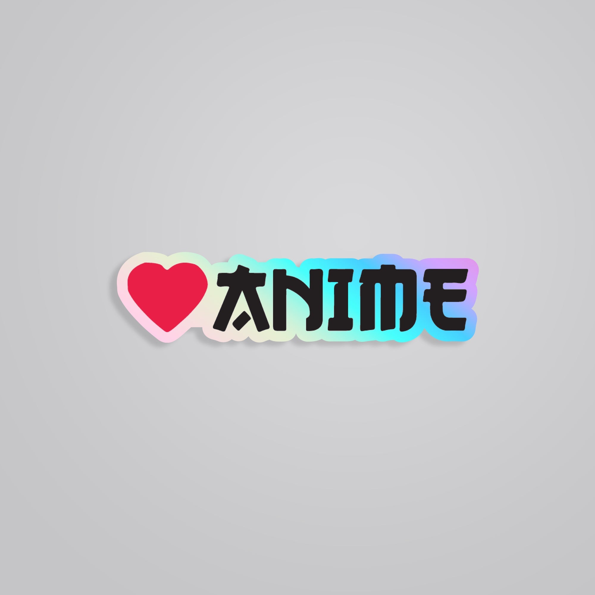 Fomo Store Holographic Stickers Anime Love Anime
