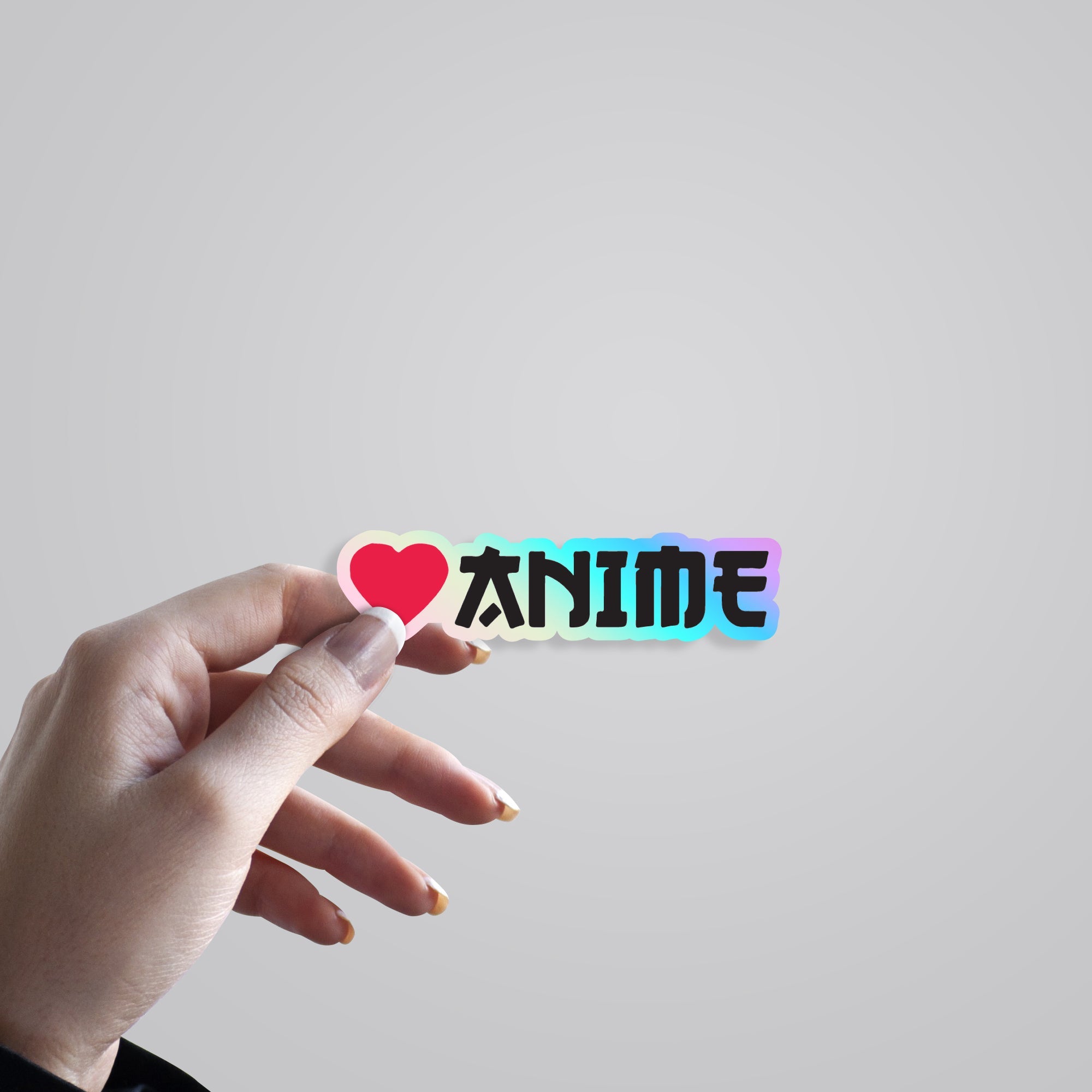 Love Anime Holographic Stickers
