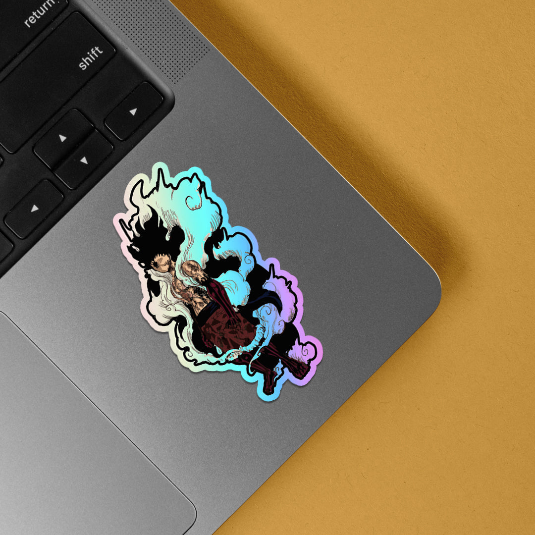 Luffy Snake Man Holographic Stickers