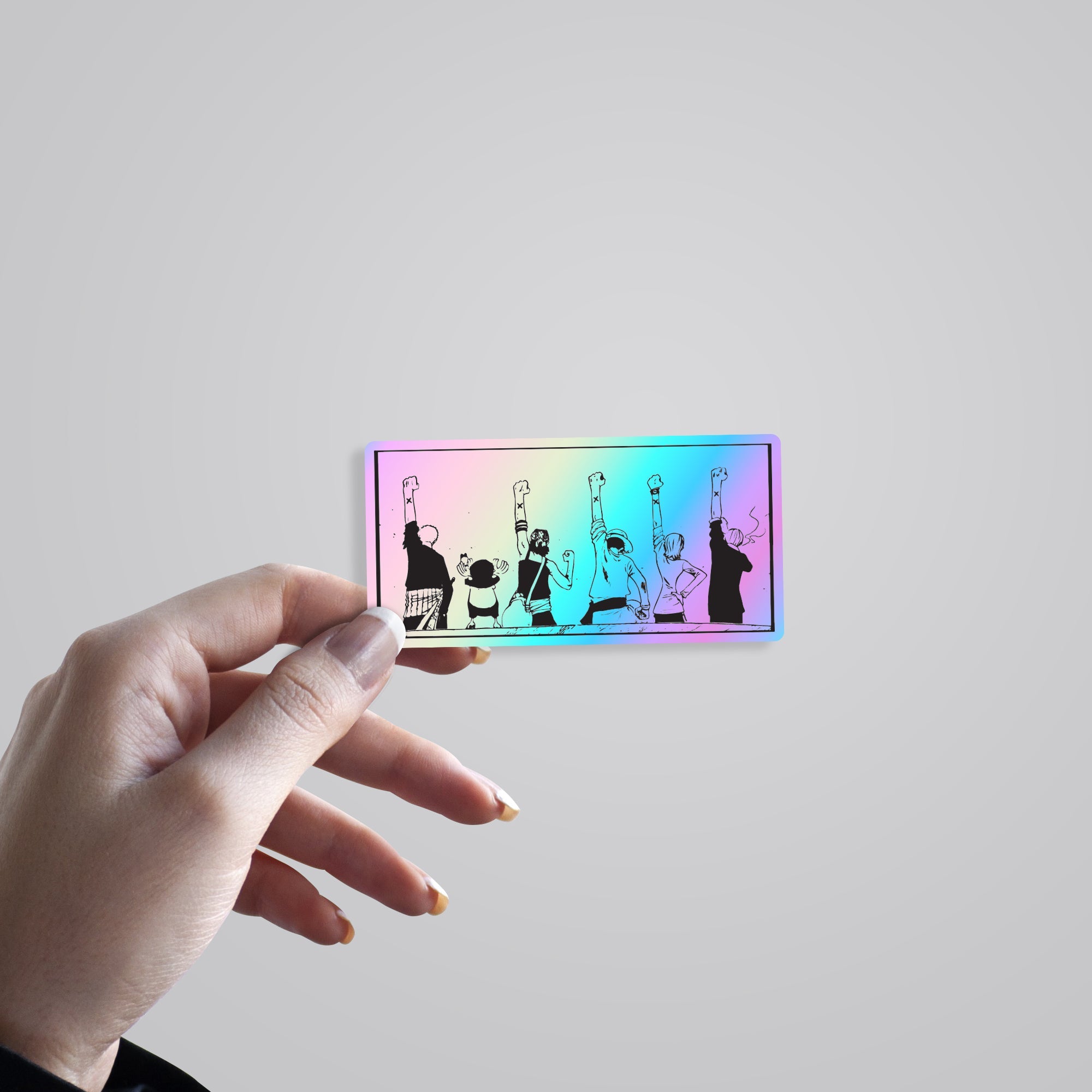 One Piece Nakama Holographic Stickers