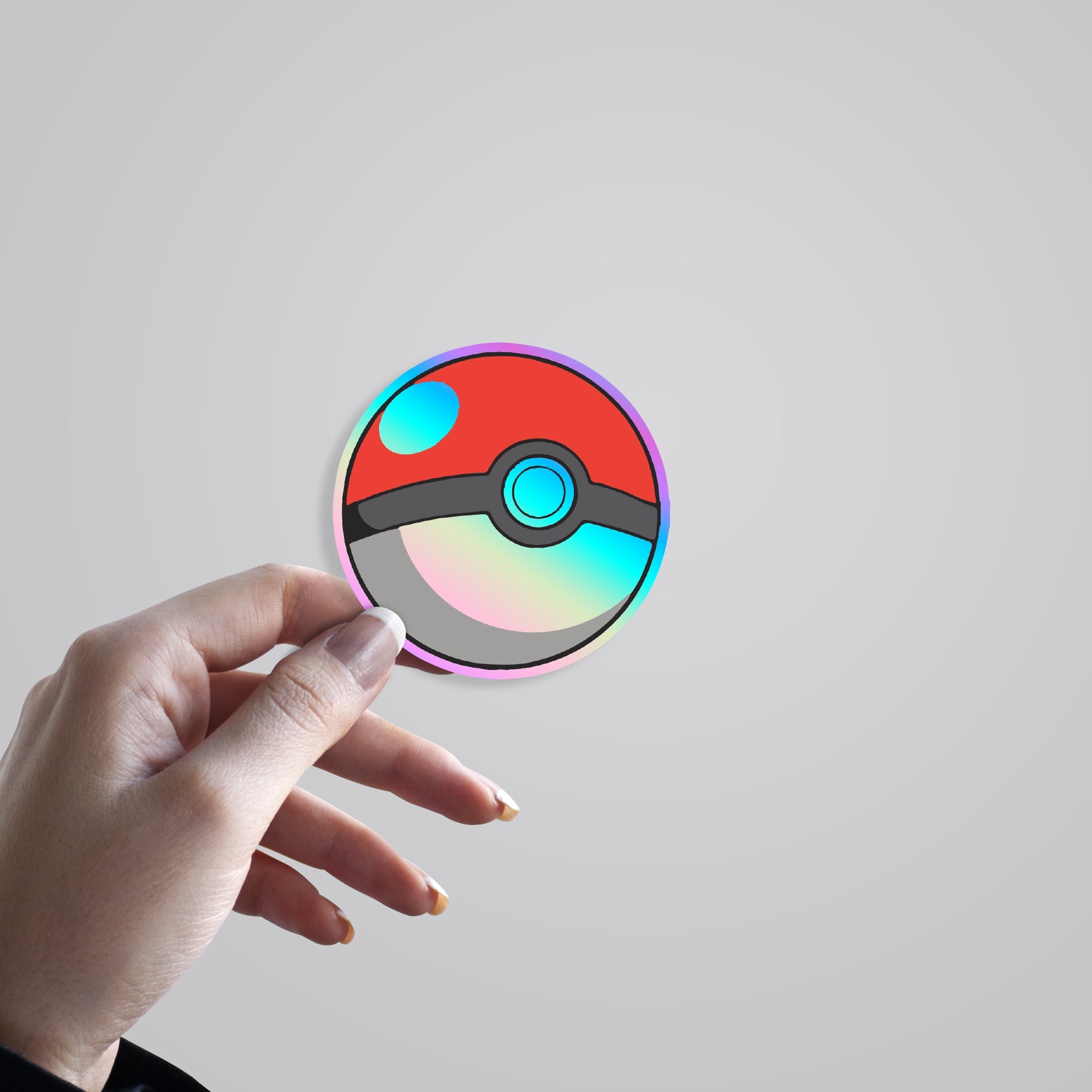 Pokemon Ball Holographic Stickers