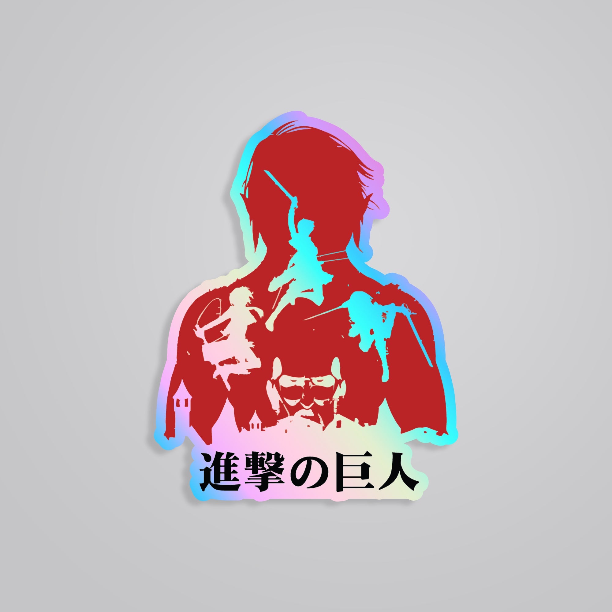Fomo Store Holographic Stickers Anime Shingeki no Kyojin Survey Corps