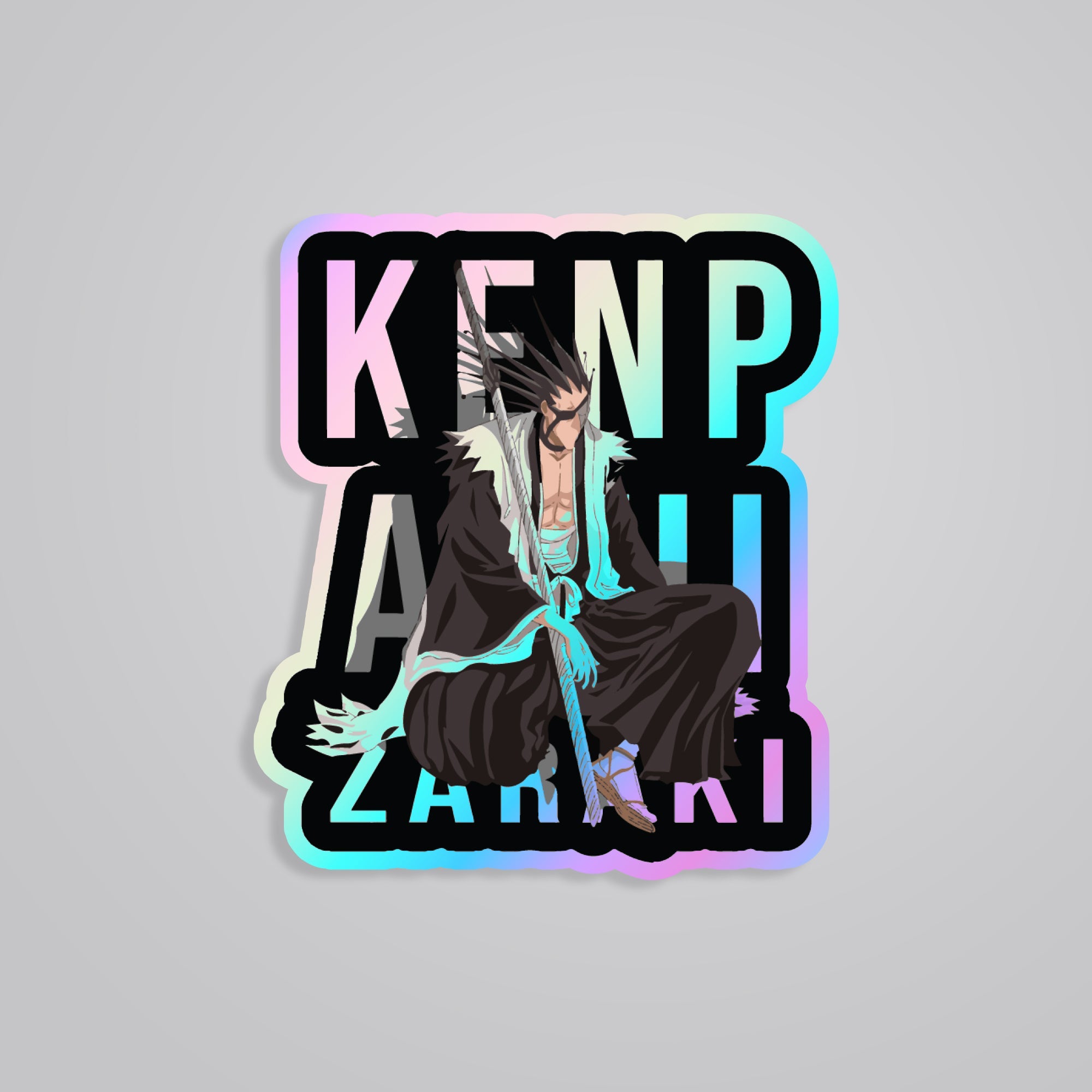 Fomo Store Holographic Stickers Anime Zaraki Kenpachi