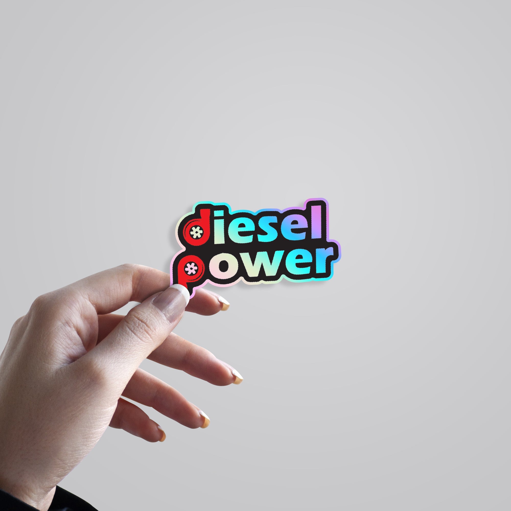 Diesel Power Holographic Stickers