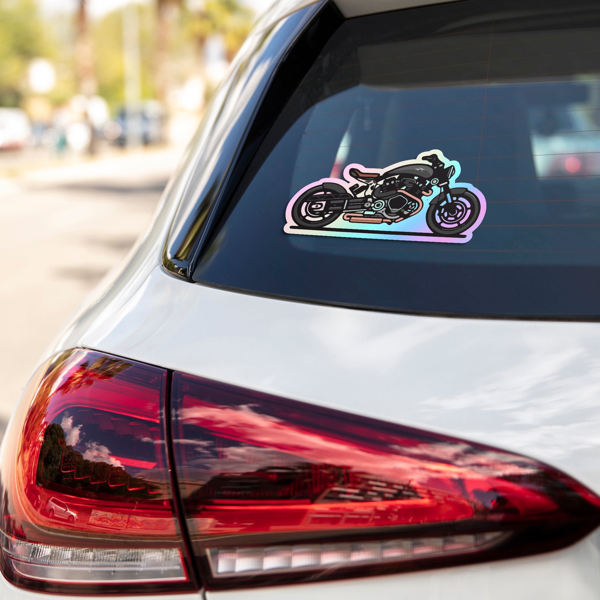 Harley Muscle Bike Holographic Stickers