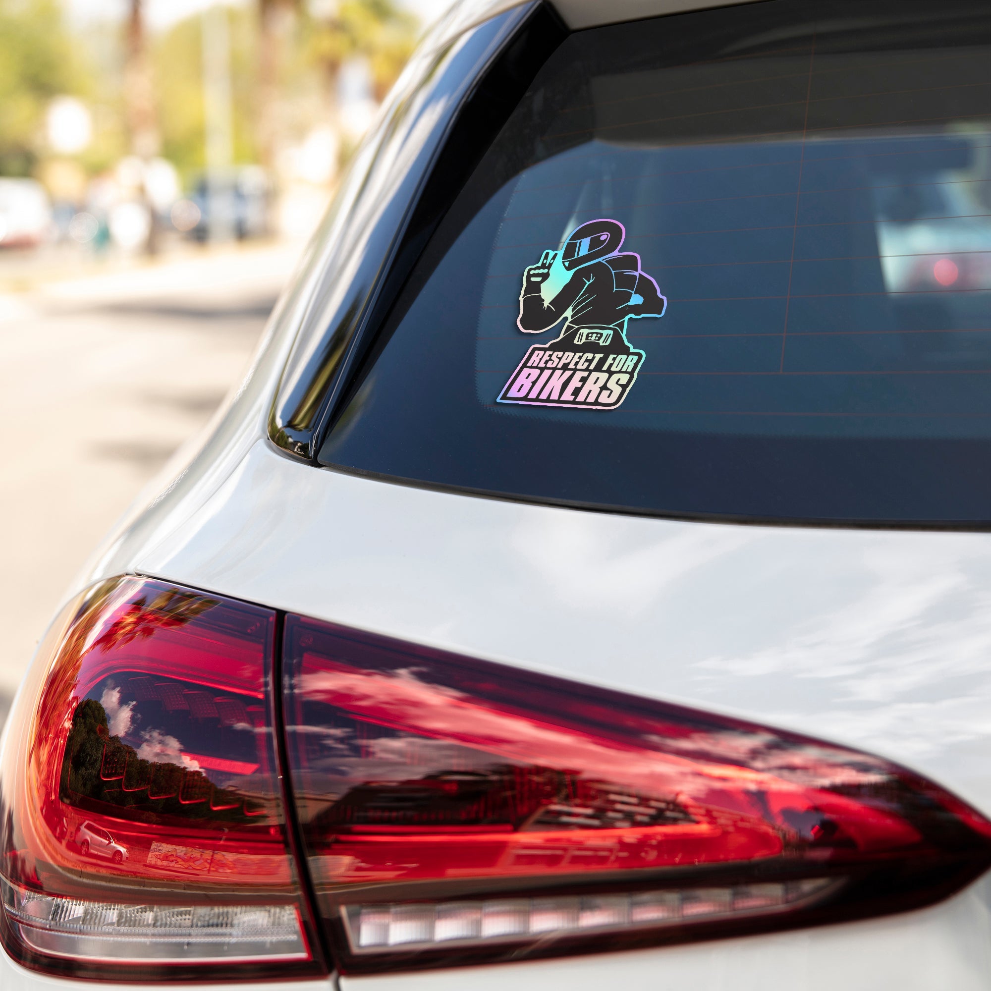 Respect for Bikers Holographic Stickers