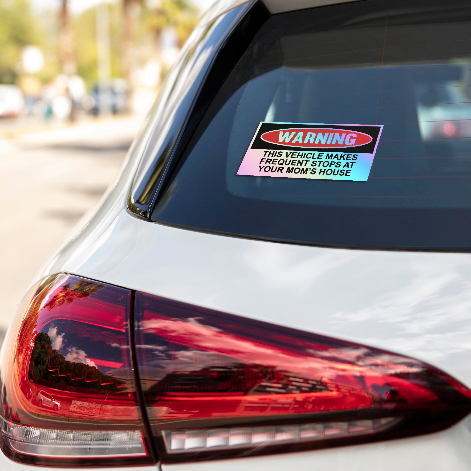 This Vehicle Makes Frequent Stops At Your Mom's Holographic Stickers