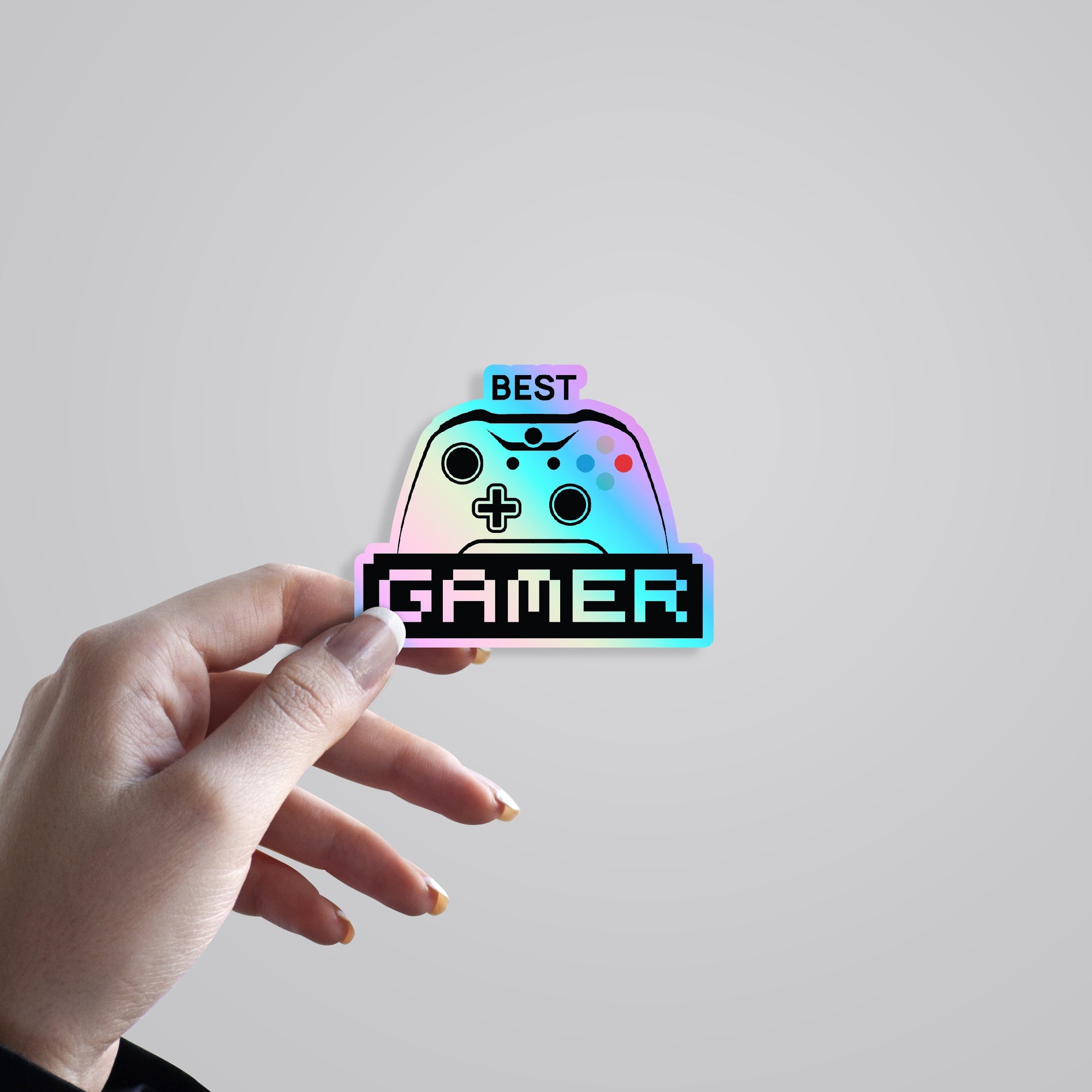 Best Gamer Holographic Stickers