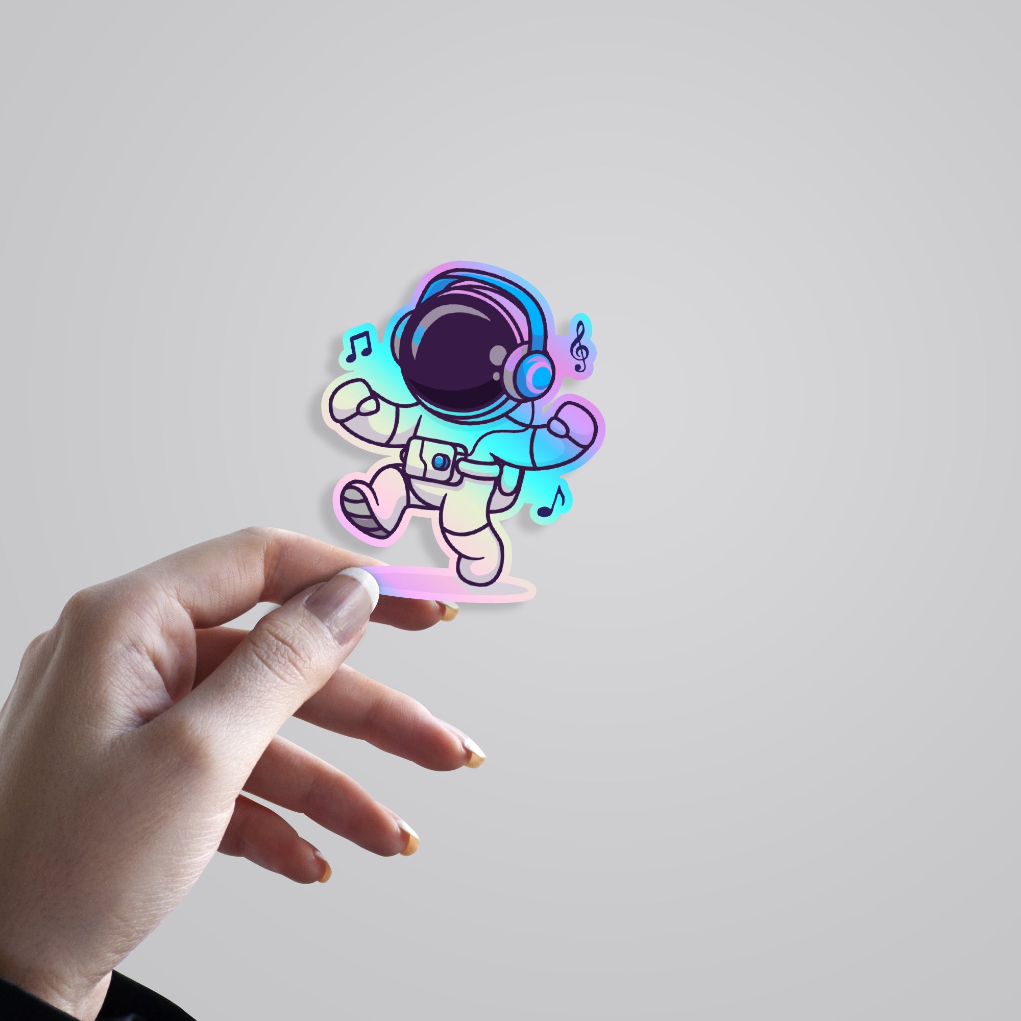 Dancing Astronaut Holographic Stickers