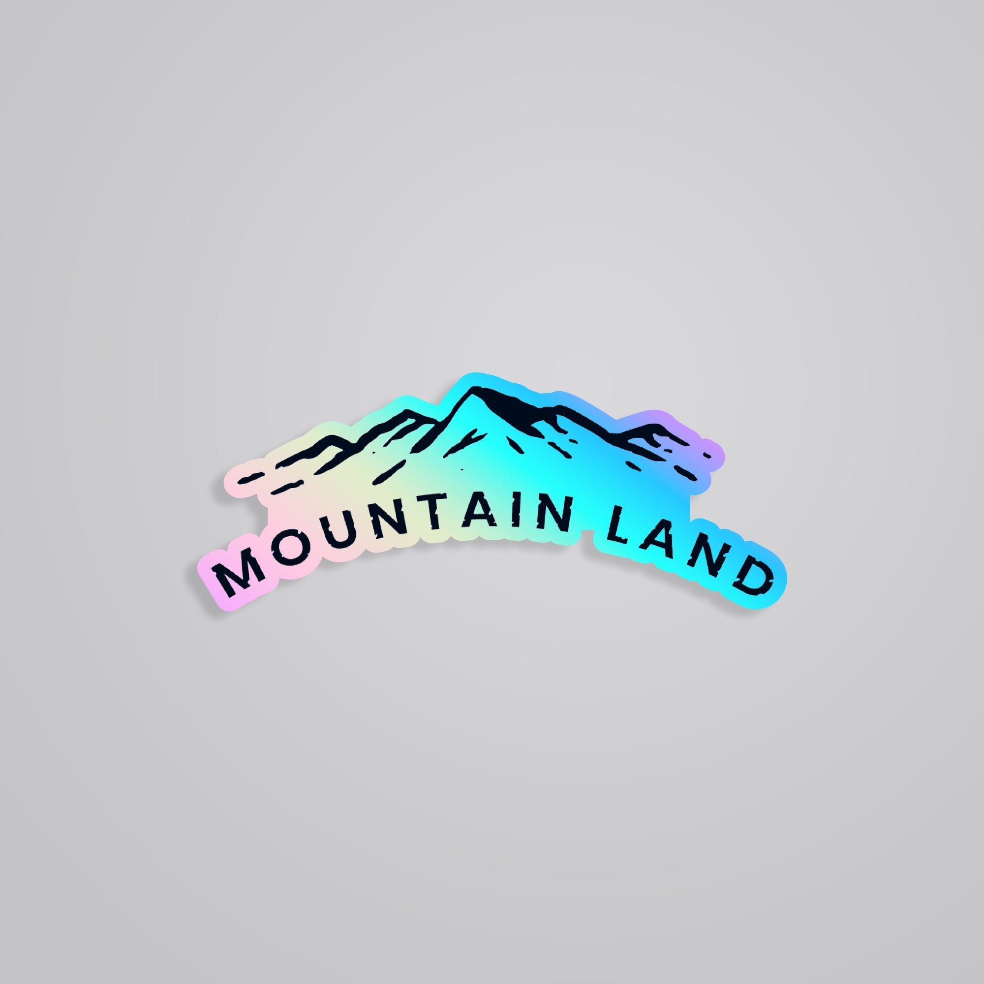 Fomo Store Holographic Stickers Casual Mountain Land
