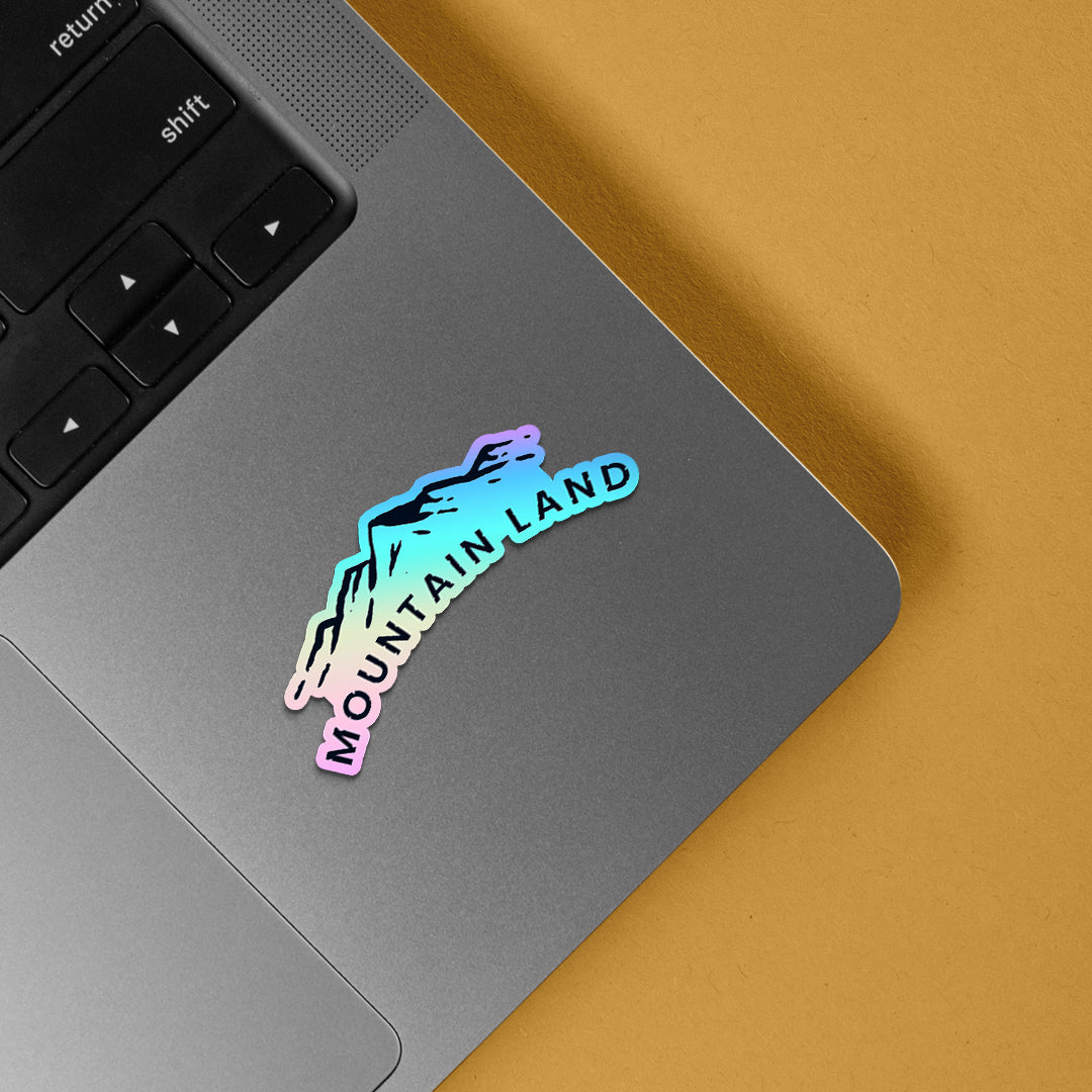 Mountain Land Holographic Stickers