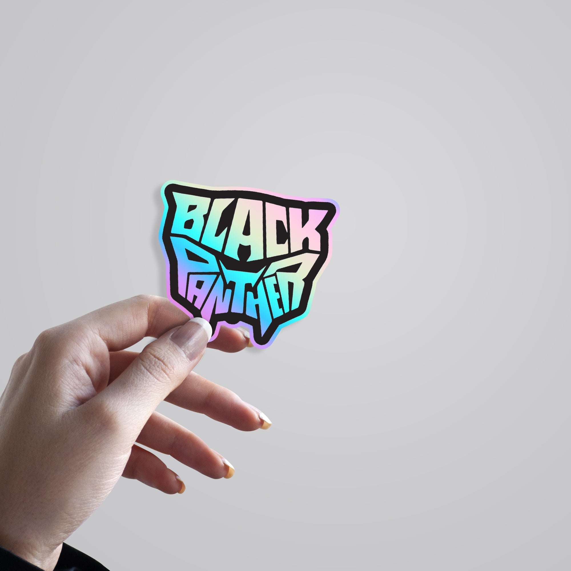 Black Panther Holographic Stickers