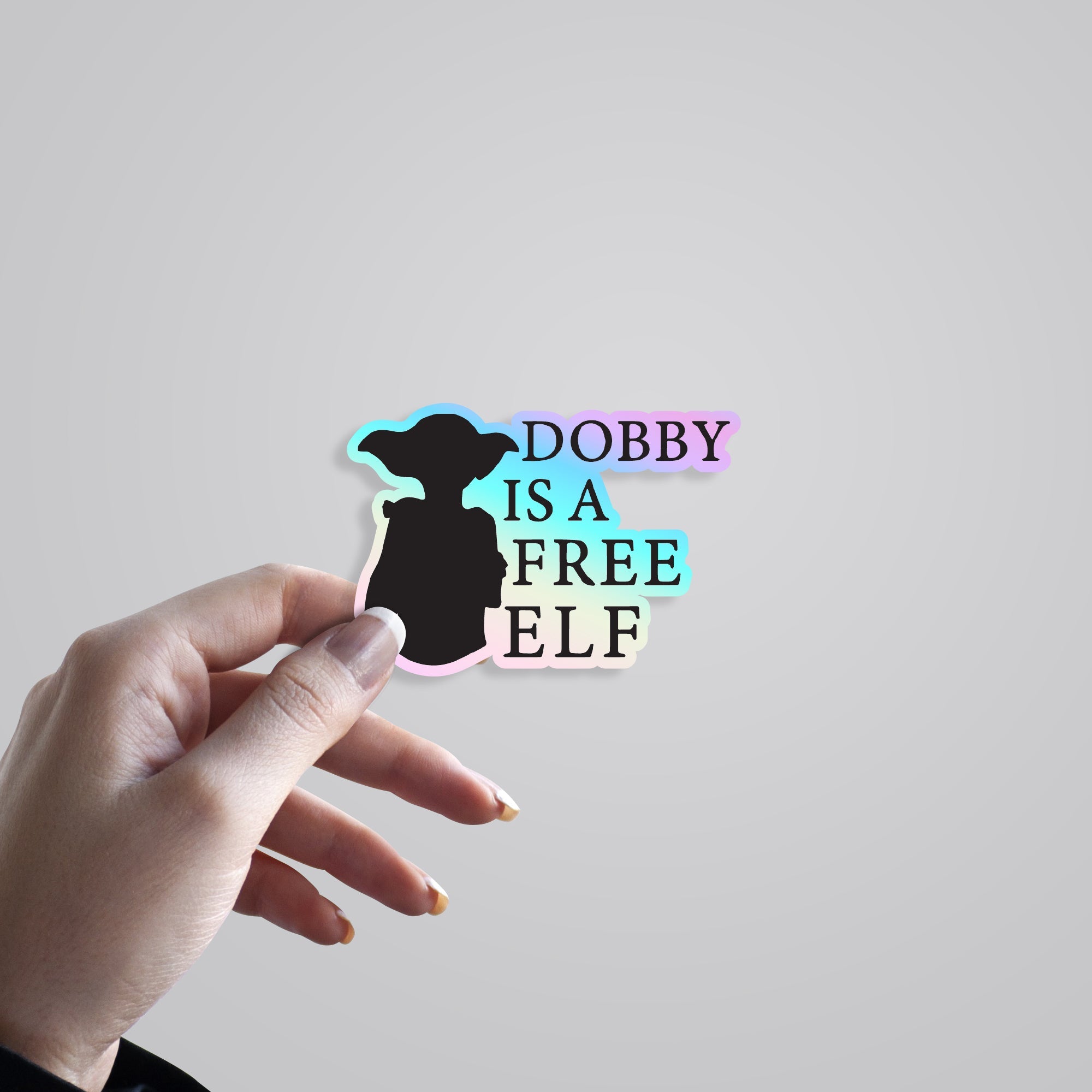 Dobby is a free elf Holographic Stickers
