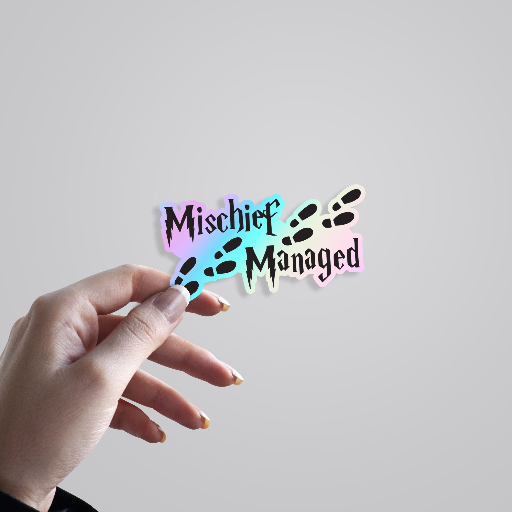 Mischief Managed Holographic Stickers