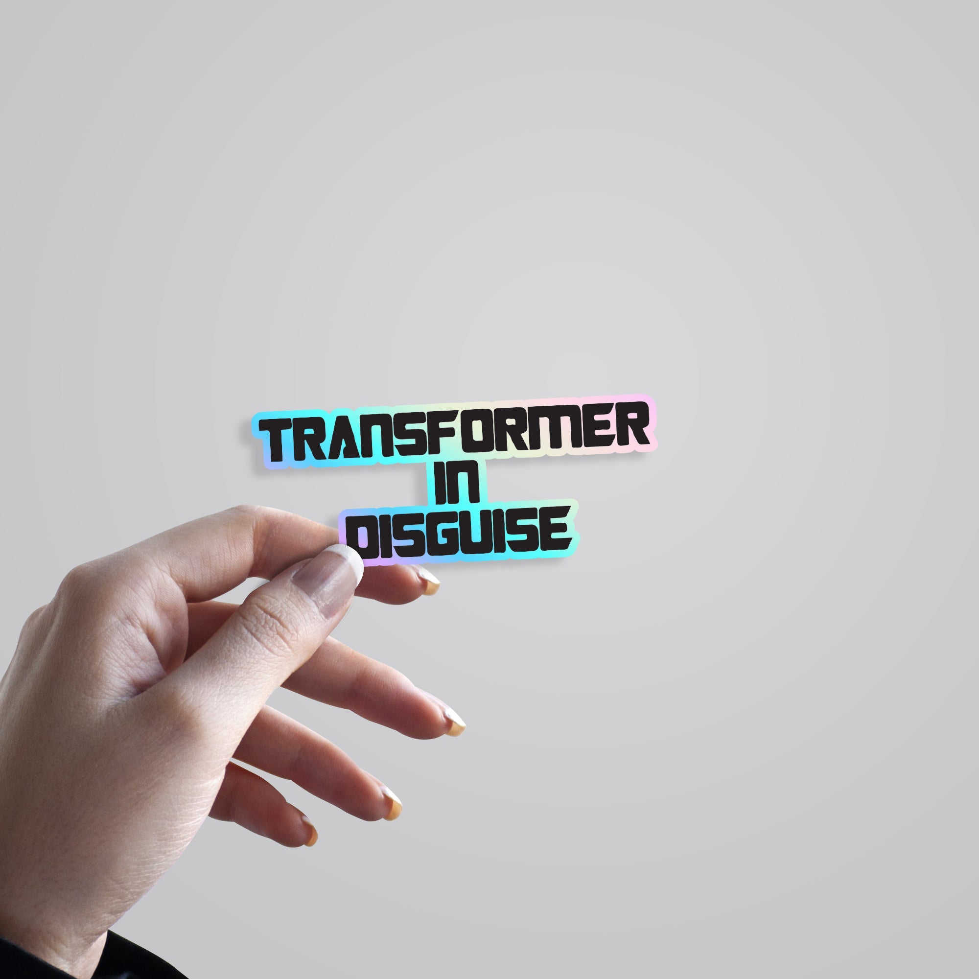 Transformer In Disguise Holographic Stickers