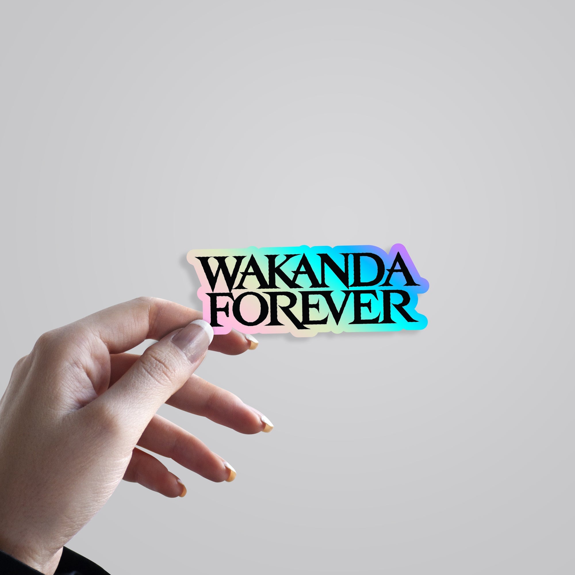 Wakanda Forever Holographic Stickers
