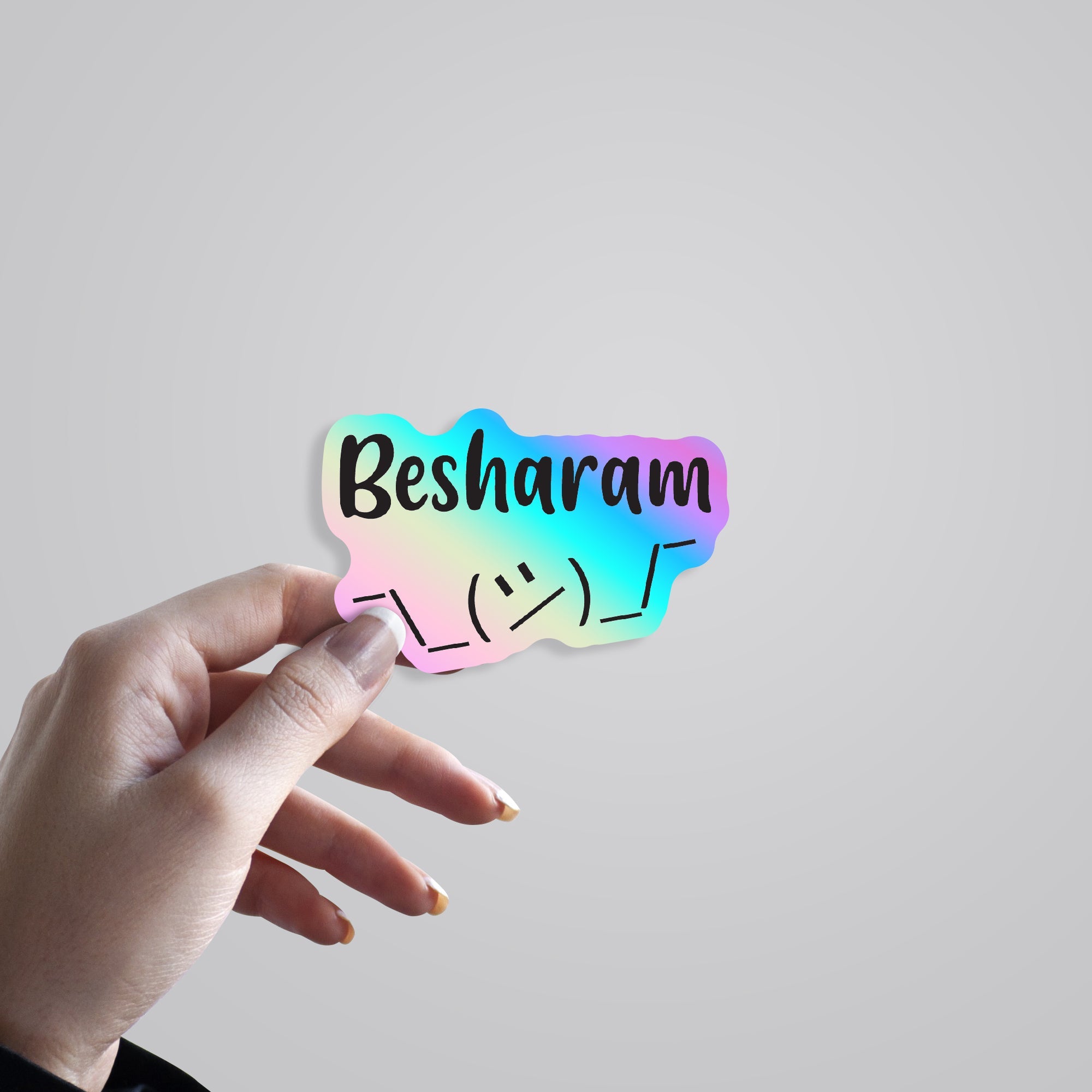Besharam Holographic Stickers
