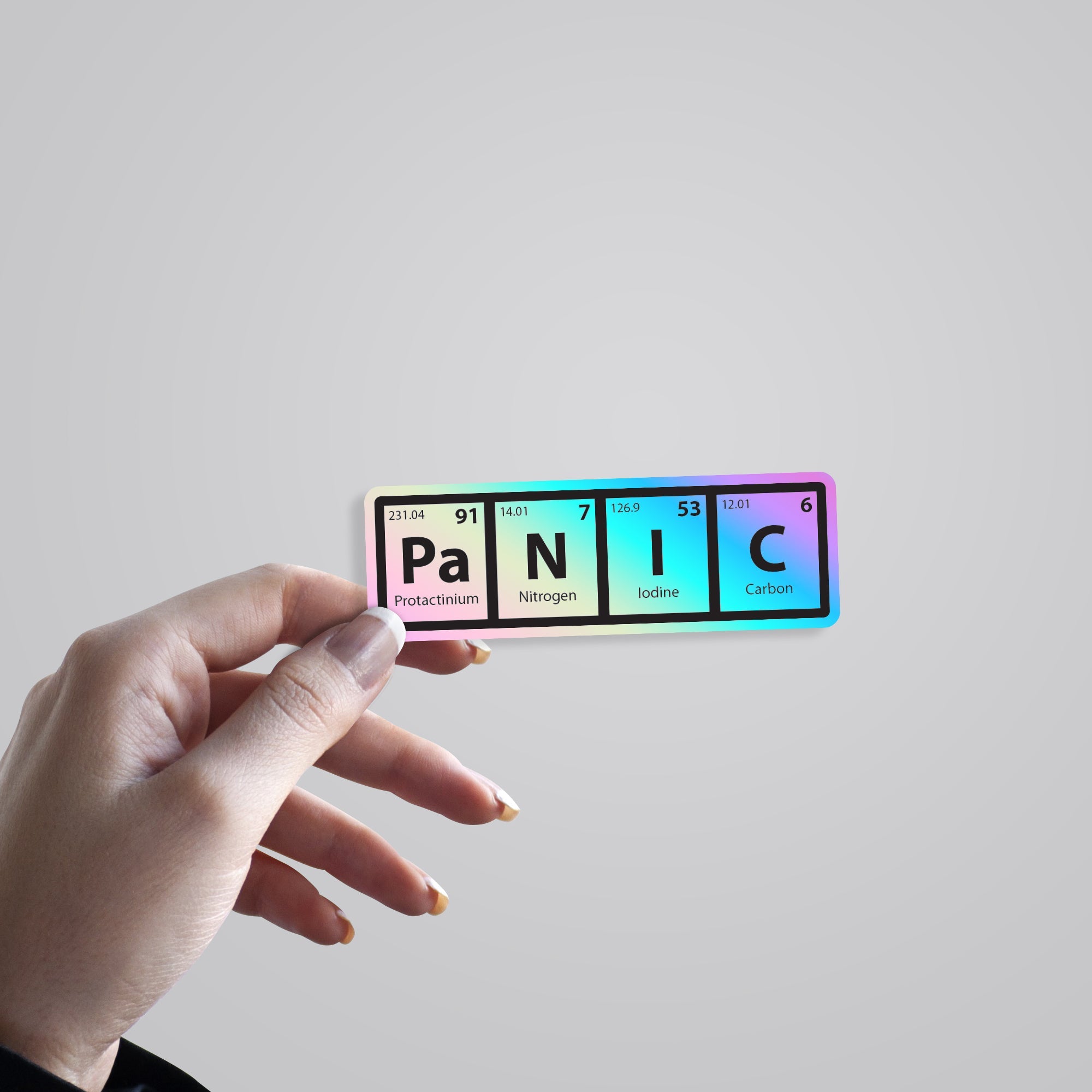 Panic Holographic Stickers