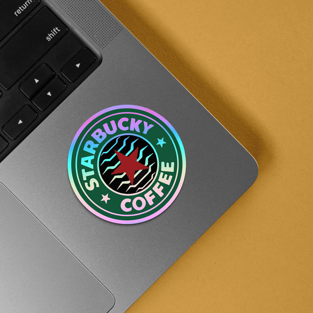 Starbucky Coffee Holographic Stickers