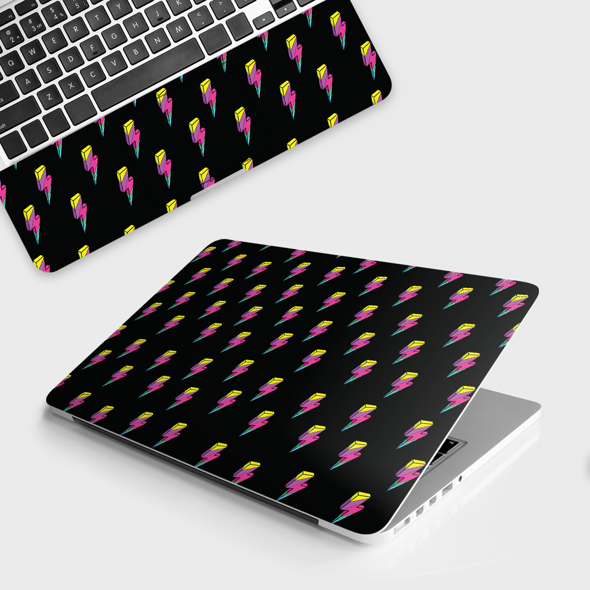 Fomo Store Laptop Skins Abstract Colorful Lightning Bolts