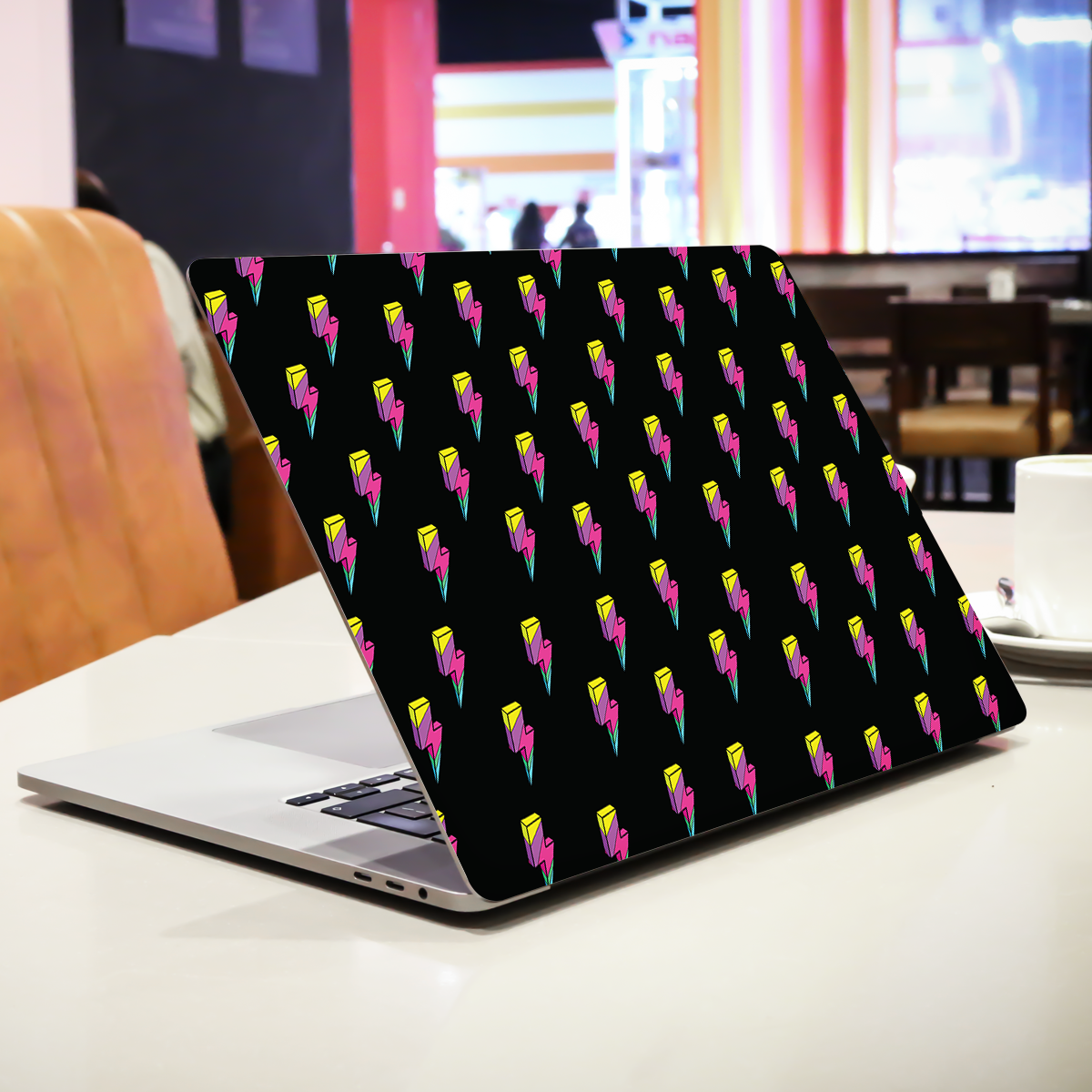 Colorful Lightning Bolts Abstract Laptop Skin