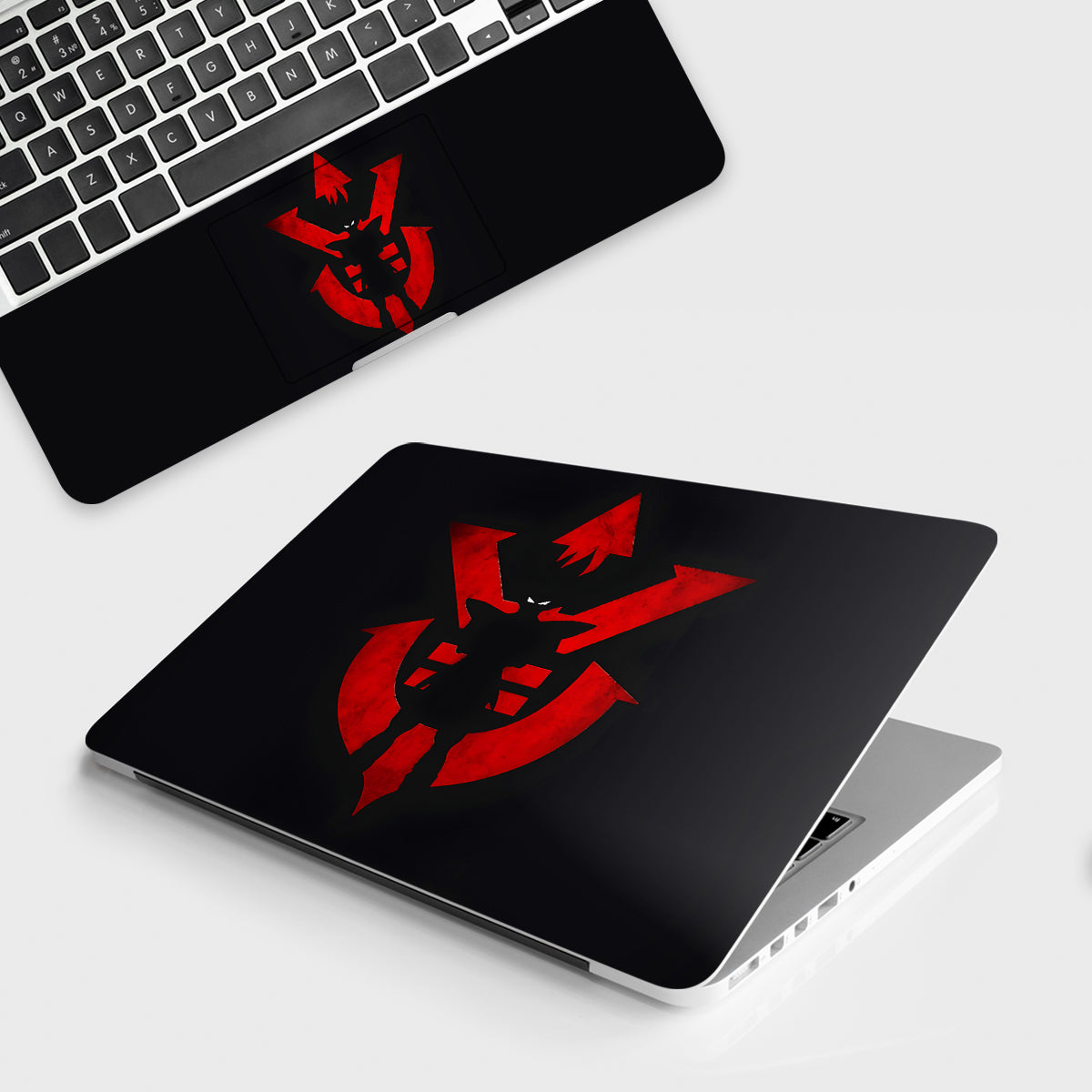 Fomo Store Laptop Skins Anime Vegeta Silhouette in Red