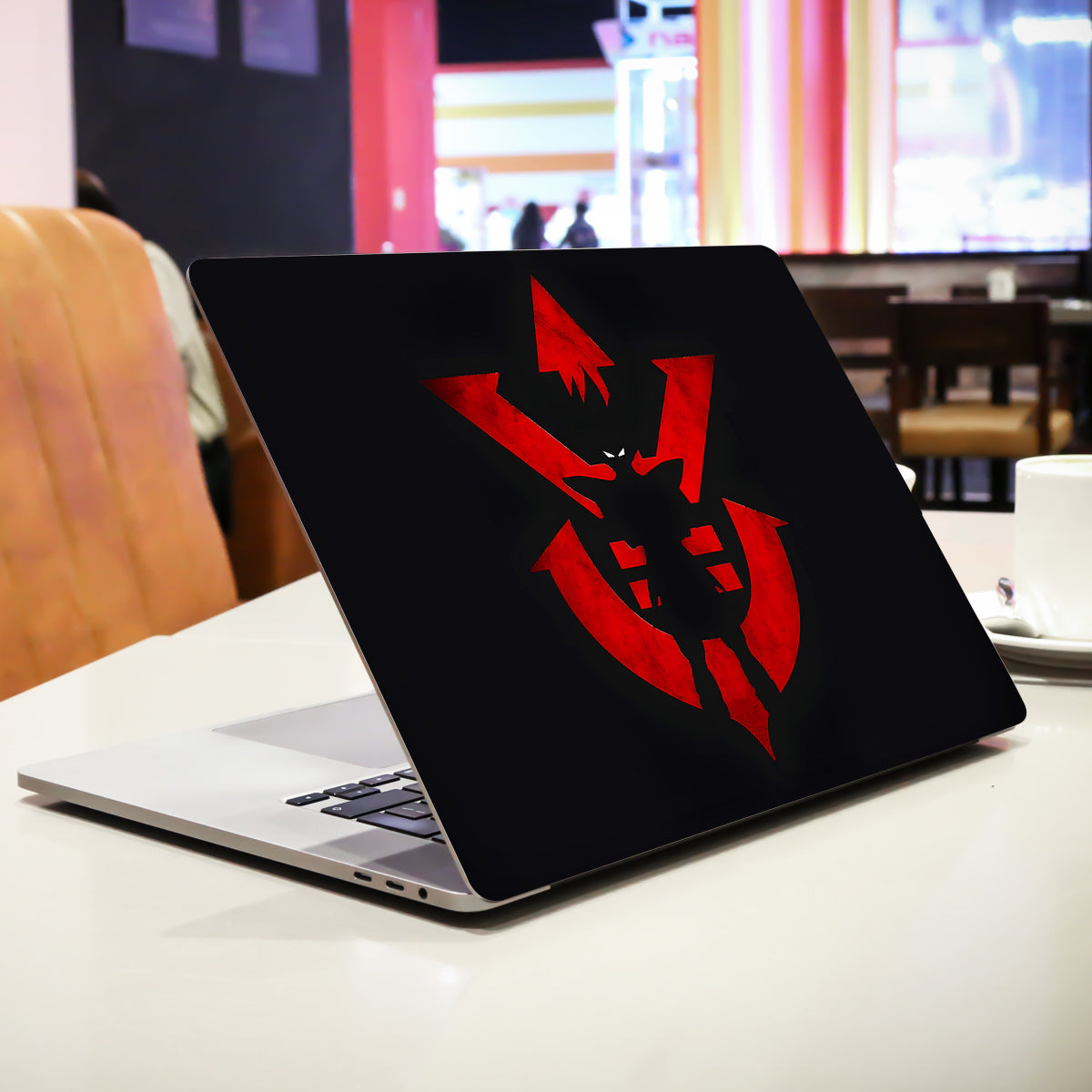 Vegeta Silhouette in Red Anime Laptop Skin