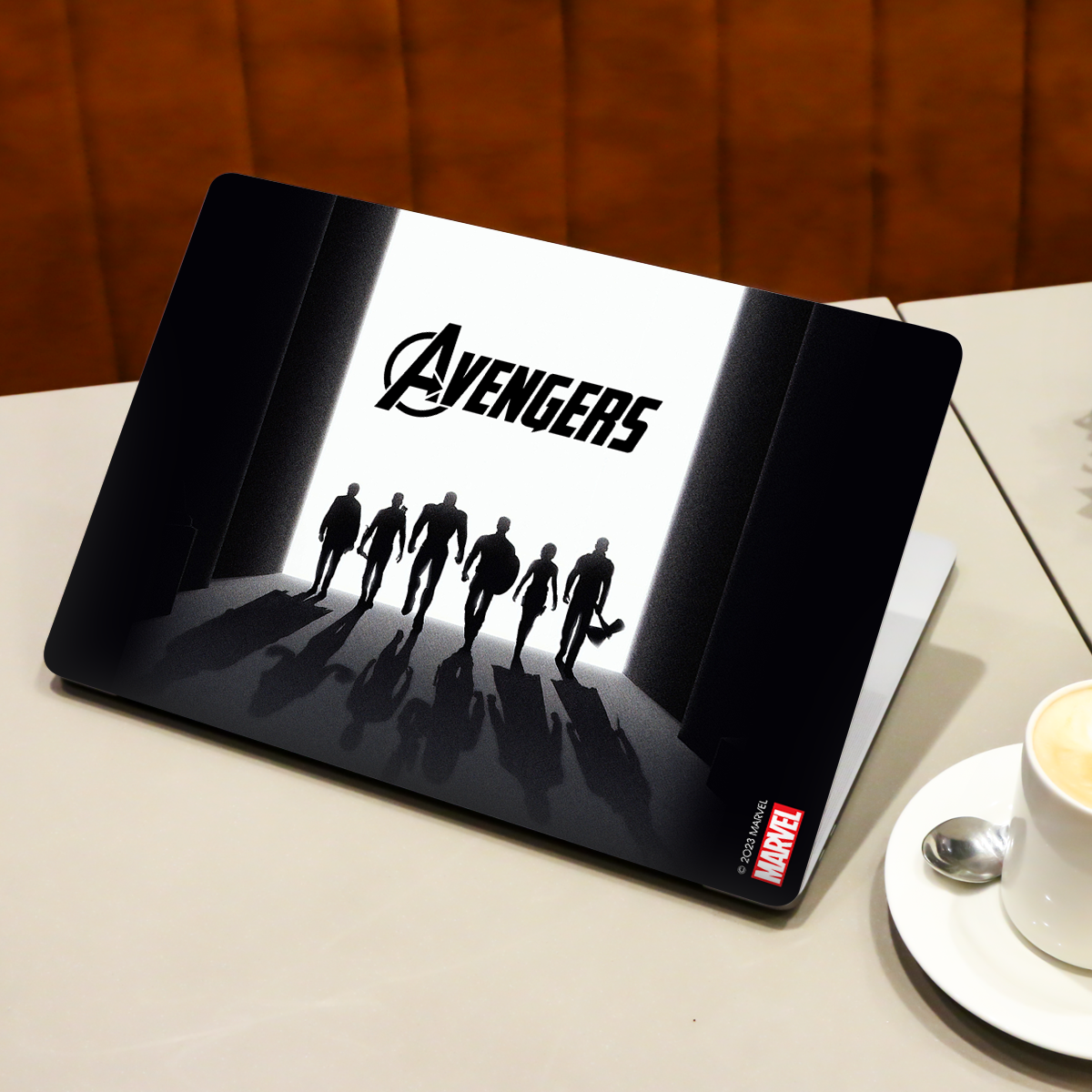 Avengers In Black Comic Laptop Skin