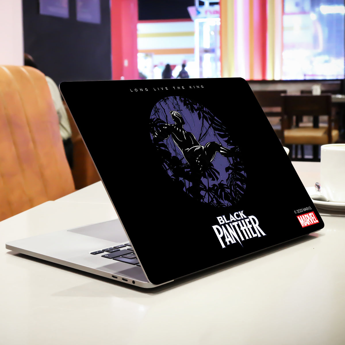 Black Panther in Black Comic Laptop Skin