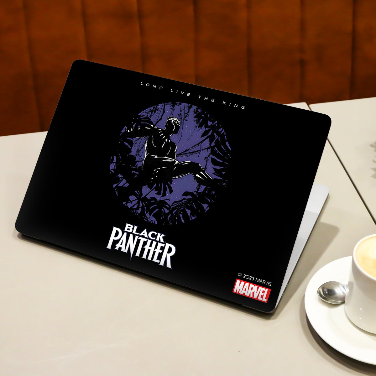 Black Panther in Black Comic Laptop Skin