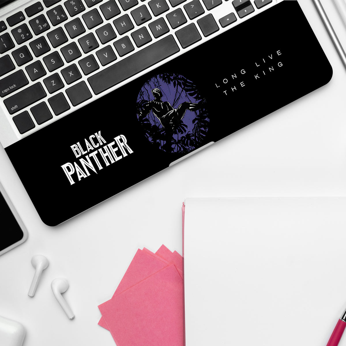 Black Panther in Black Comic Laptop Skin