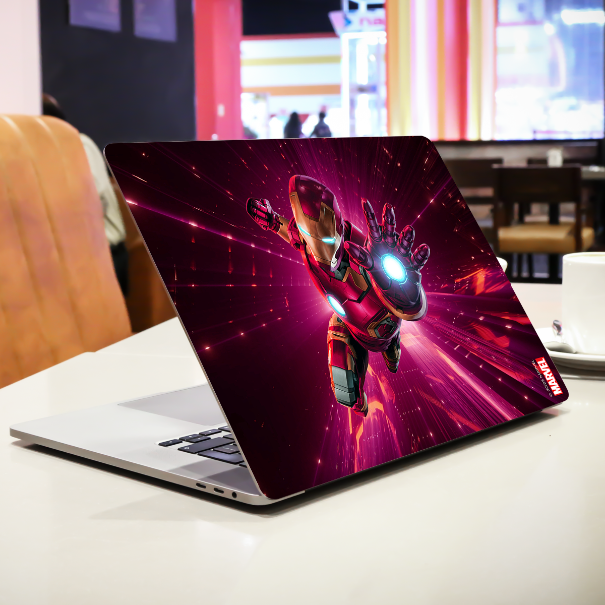 Iron Man In Action Comic Laptop Skin